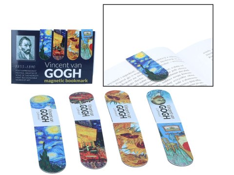 Zestaw 4 zakładek magnetycznych - V. van Gogh (CARMANI)