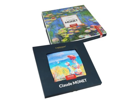 Apaszka Szal ze szlachetnej tkaniny - Monet, Spacer po klifie w Pourville (CARMANI)