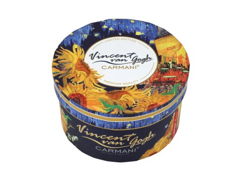 Filiżanka espresso - Van Gogh, Kwitnący Migdałowiec - Porcelana w okrągłym pudełku