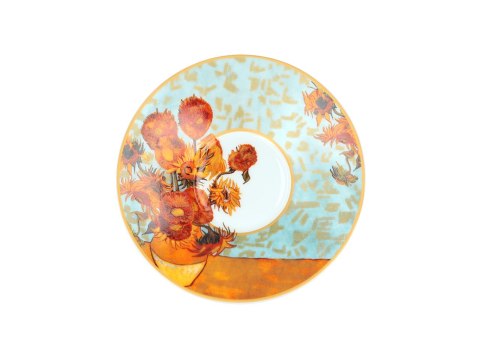 Komplet filiżanka i kubek PREMIUM - Van Gogh, Słoneczniki - Porcelana w kuferku