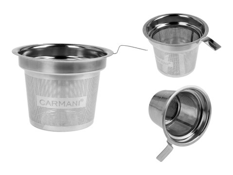 Piękny KUBEK z sitkiem i przykrywką 600 ml - Łąka kwietna z rumiankiem PORCELANA