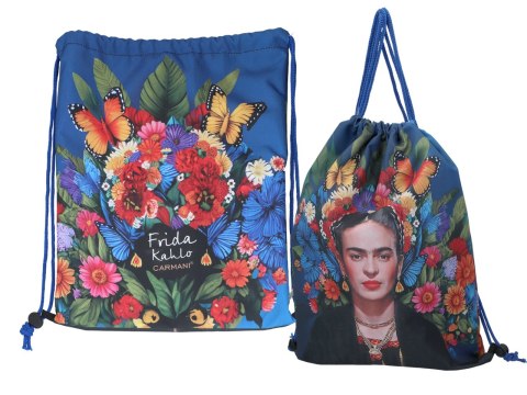 Worek na plecy z kieszenią w tubie - F. Kahlo (CARMANI)