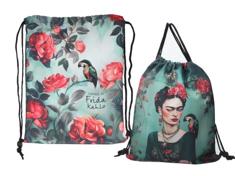 Worek na plecy z kieszenią w tubie - F. Kahlo (CARMANI)