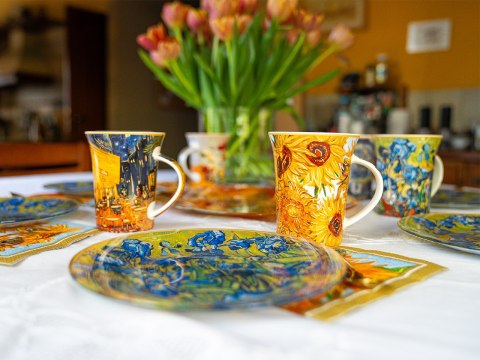 Kubek - Van Gogh, Słoneczniki - Porcelana w eleganckim pudełku