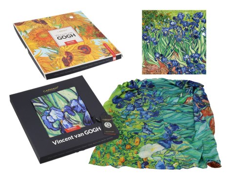 Apaszka Szal ze szlachetnej tkaniny - Van Gogh, Irysy