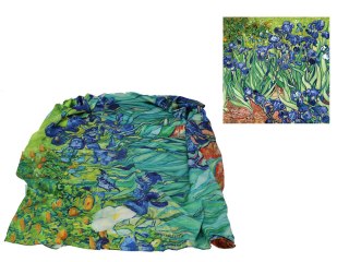 Apaszka Szal ze szlachetnej tkaniny - Van Gogh, Irysy