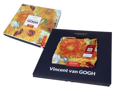 Apaszka Szal ze szlachetnej tkaniny - Van Gogh, Słoneczniki (CARMANI)