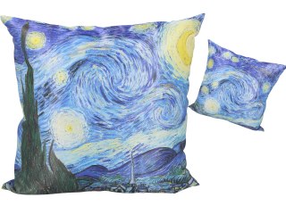 Poduszka z wypełnieniem/suwak - V. van Gogh, Gwiaździsta Noc (CARMANI)