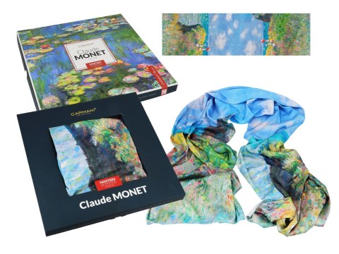 Apaszka Szal ze szlachetnej tkaniny - C. Monet, Spacer po klifie w Pourville (CARMANI)