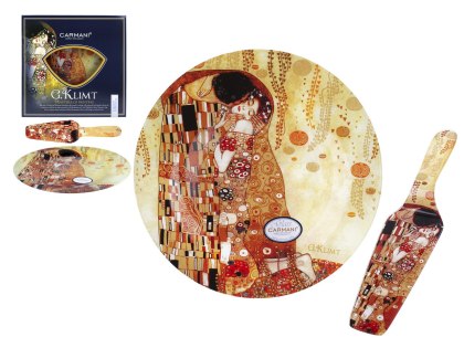 Talerz dekoracyjny z łopatką - G. Klimt, Pocałunek