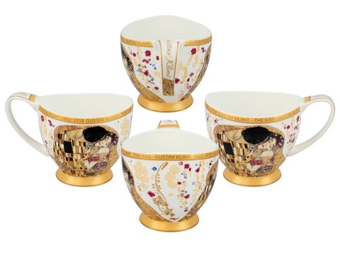 Filiżanka duża PREMIUM - Klimt, Pocałunek - Porcelana w eleganckim kuferku