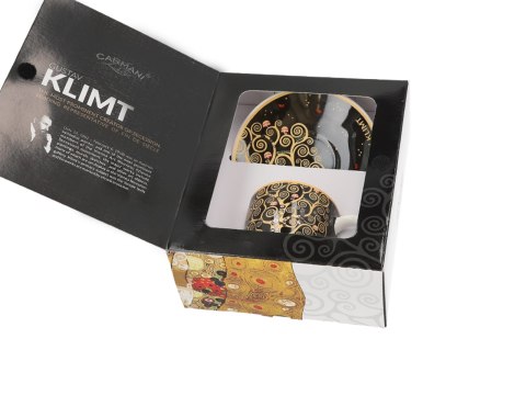 Filiżanka espresso - Klimt, Drzewo życia - Porcelana w eleganckim pudełku