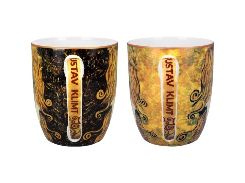 Komplet kubków PREMIUM - Klimt, Złote łzy - Porcelana w eleganckim kuferku