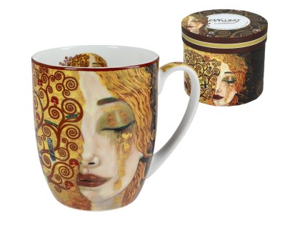 Kubek w pięknym pudełku - Klimt, Złote Łzy