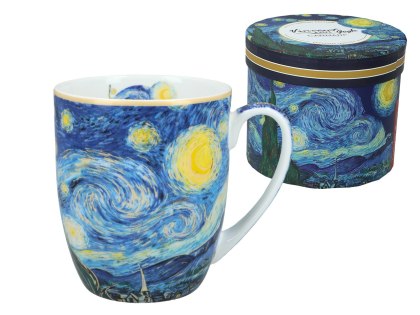 Kubek w pięknym pudełku - Van Gogh, Gwiaździsta noc