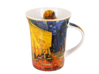 Kubek - Van Gogh, Taras kawiarni w nocy - Porcelana w eleganckim pudełku