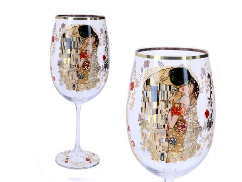 Kieliszek do wina - G. Klimt, Pocałunek