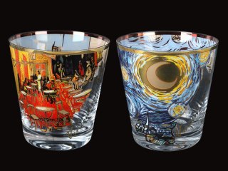 Komplet 2 szklanek premium - V. Van Gogh. Gwiaździsta Noc + Taras kawiarni w nocy (CARMANI)